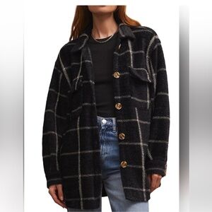 Z Supply Plaid Tucker Jacket Size S